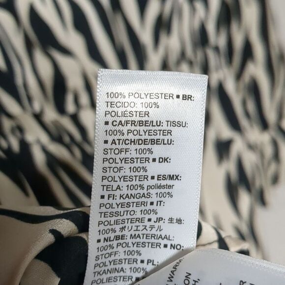 The Drop Women's Mack Silky Wrap Mini Dress Zebra Print Size M NWT Old Money - Picture 9 of 10